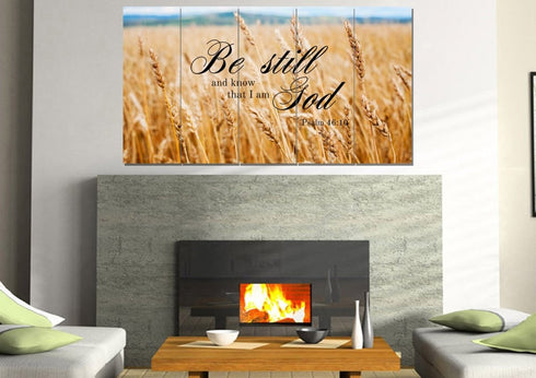 #4 Wheat Fields & Be Still Canvas