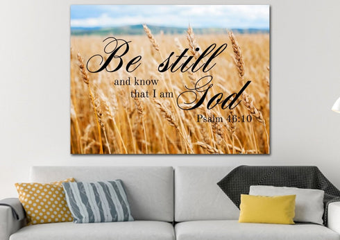 #4 Wheat Fields & Be Still Canvas