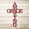 #5 Amazing Grace Cross Metal Sign