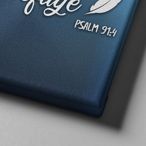 #5 Psalm 91:4 Find Refuge Under His Wings with Dove Wall Art