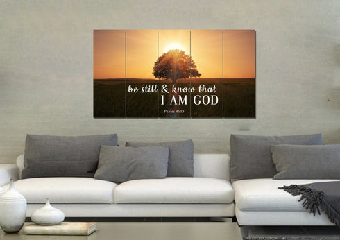 #5 The Hiding Sunset & Be Still Canvas