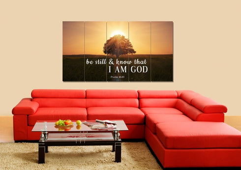 #5 The Hiding Sunset & Be Still Canvas