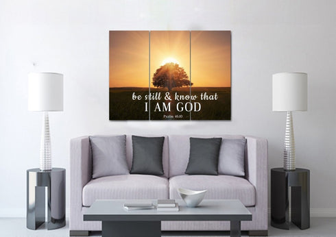 #5 The Hiding Sunset & Be Still Canvas