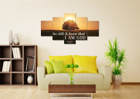 #5 The Hiding Sunset & Be Still Canvas