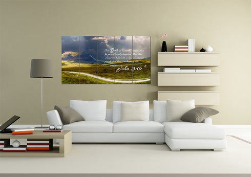 John 3:16 KJV #9 Bible Verse Canvas Wall Art
