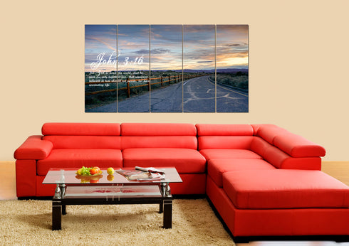 John 3:16 KJV #15 Bible Verse Canvas Wall Art