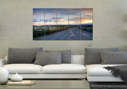 John 3:16 KJV #15 Bible Verse Canvas Wall Art