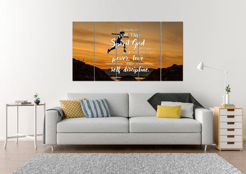2 Timothy 1:7 Canvas Wall Art Print
