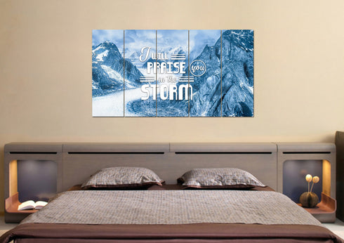 I will Praise you in the Storm Wall Art Canvas Print