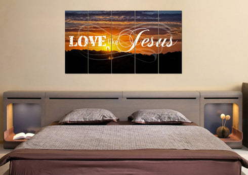 Lord Jesus, I Lay my Burdens Down at your Feet Wall Art Canvas Print