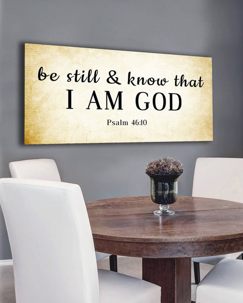 #6 Tan Rustic & Be Still and Know I am God Wall Art Sign