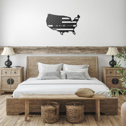 #60 - USA Silhouette Metal Art