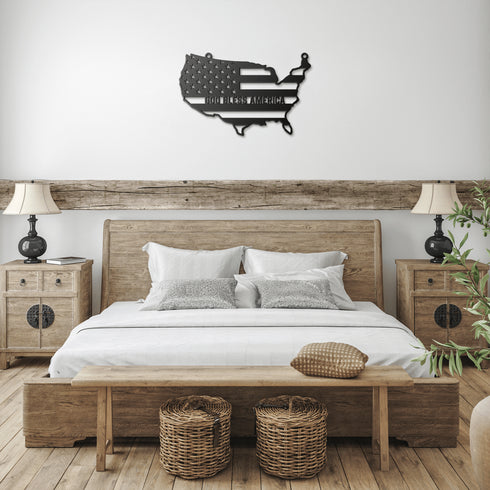 #60 - USA Silhouette Metal Art