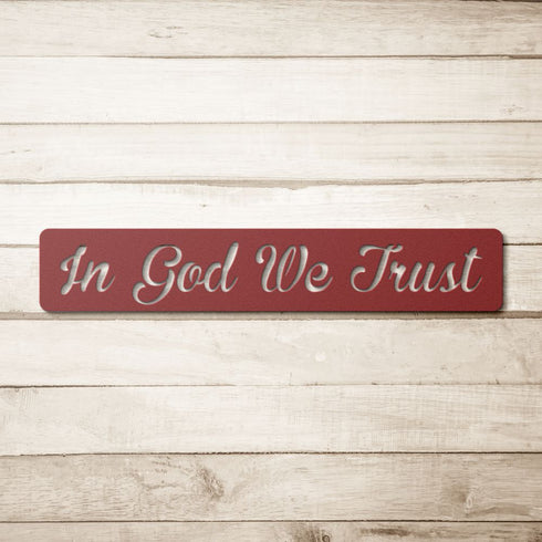 #64 - In God We Trust Plaque Metal Sign