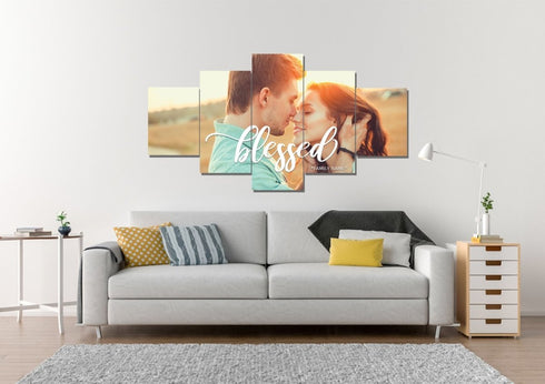#7 Blessed - Custom Family Wall Art Canvas