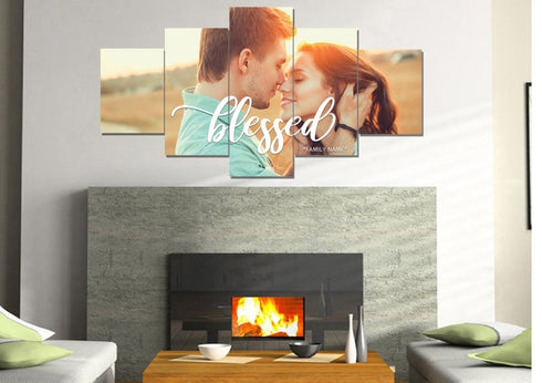 #7 Blessed - Custom Family Wall Art Canvas