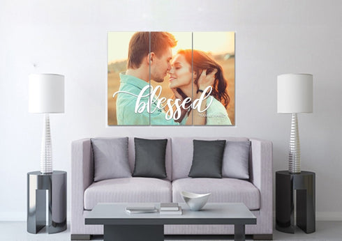 #7 Blessed - Custom Family Wall Art Canvas