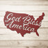 #71 - Patriotic USA Silhouette Metal Art – Cursive God Bless America