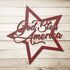 #72 - Star-Shaped Patriotic Metal Sign