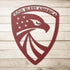 #74 - American Shield Eagle Metal Sign – Patriotic Wall Décor