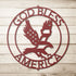 #75 - God Bless America Circle Eagle Metal Sign