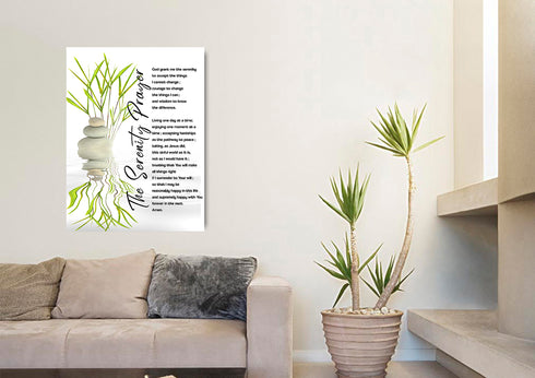 Serenity Prayer #7 'God Grant Me Serenity' Framed Canvas Print