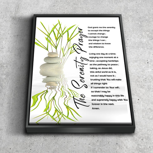 Serenity Prayer #7 'God Grant Me Serenity' Framed Canvas Print