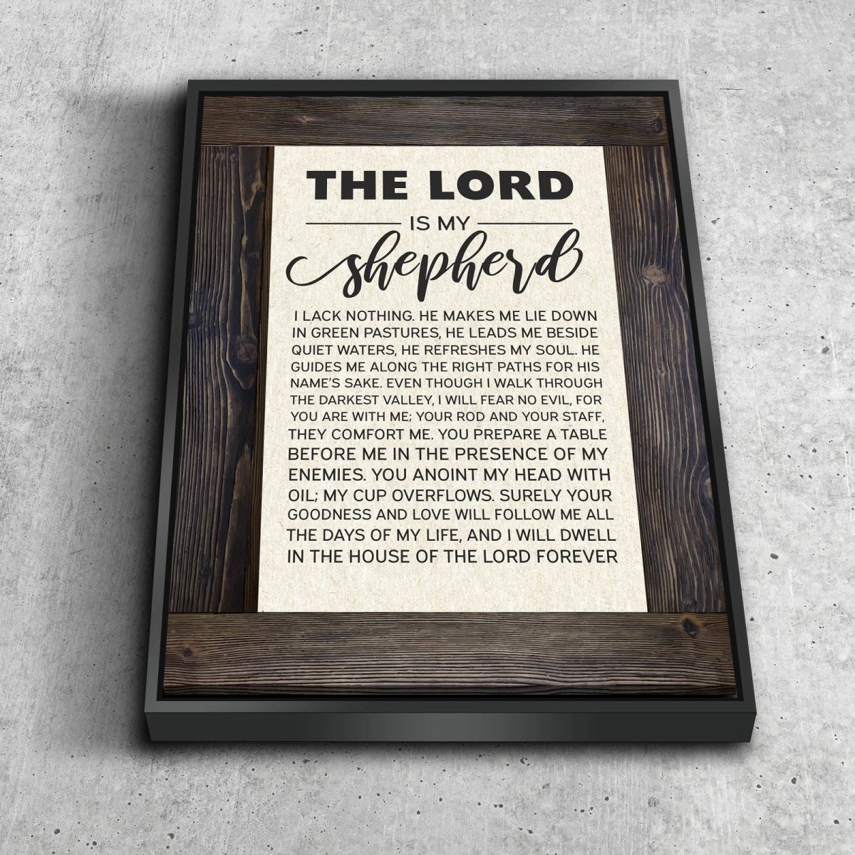 #8a Psalm 23 [NIV] The Lord is my Shepherd Canvas Wall Art – Christian ...