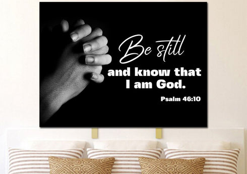 #9 Praying Hands & Be Still Wall Art Canvas