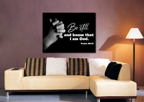 #9 Praying Hands & Be Still Wall Art Canvas
