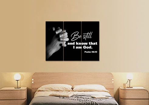 #9 Praying Hands & Be Still Wall Art Canvas