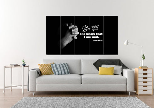 #9 Praying Hands & Be Still Wall Art Canvas