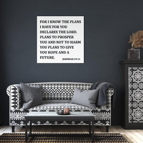 #90 - Jeremiah 29:11 Easy to Read Metal Sign