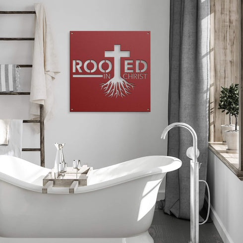 #92 - Rooted in Christ Metal Sign