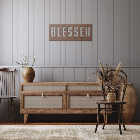 #94 - John 1:16 "BLESSED" Metal Sign
