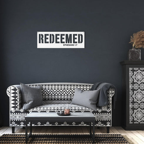 #96 - Ephesians 1:7 "REDEEMED" Metal Sign