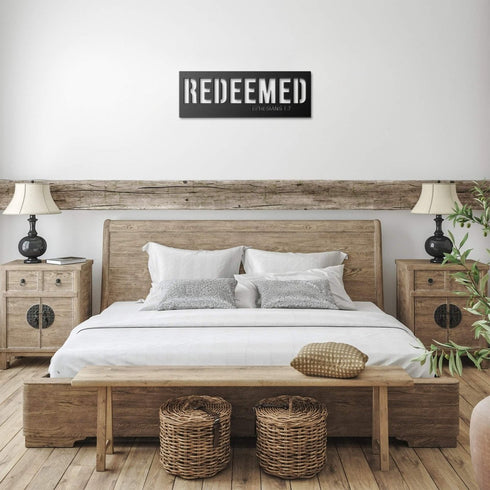 #96 - Ephesians 1:7 "REDEEMED" Metal Sign