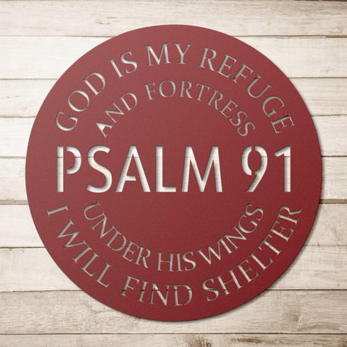 #97 - PSALM 91 Metal Sign