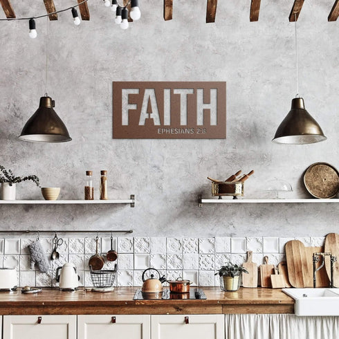 #99 - Ephesians 2:8 "FAITH" Metal Sign