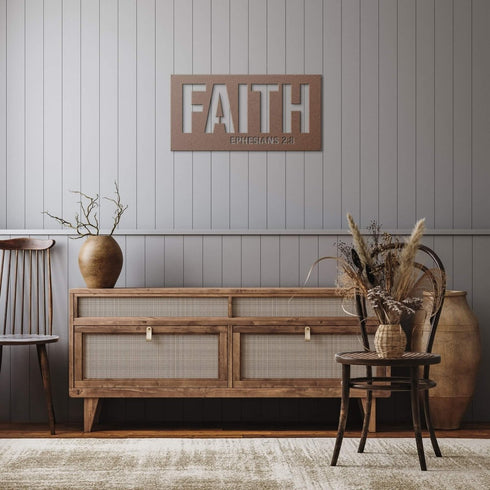 #99 - Ephesians 2:8 "FAITH" Metal Sign