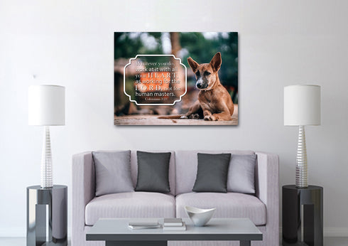 Colossians 3:23 Canvas Wall Art Print