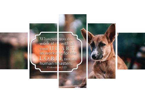 Colossians 3:23 Canvas Wall Art Print