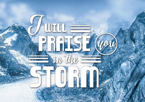 I will Praise you in the Storm Wall Art Canvas Print