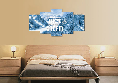 I will Praise you in the Storm Wall Art Canvas Print