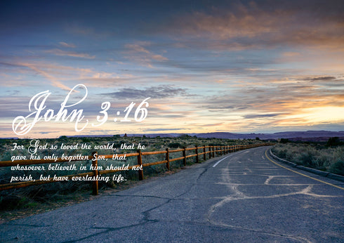 John 3:16 KJV #15 Bible Verse Canvas Wall Art