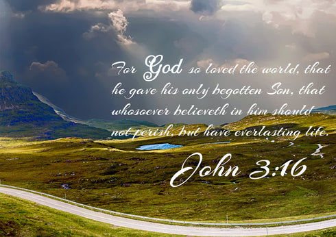 John 3:16 KJV #9 Bible Verse Canvas Wall Art