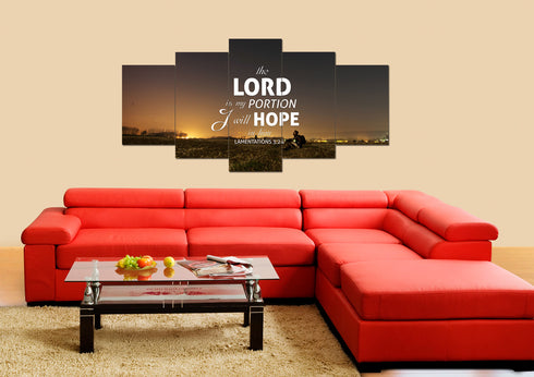 Lamentations 3:24 Canvas Wall Art Print