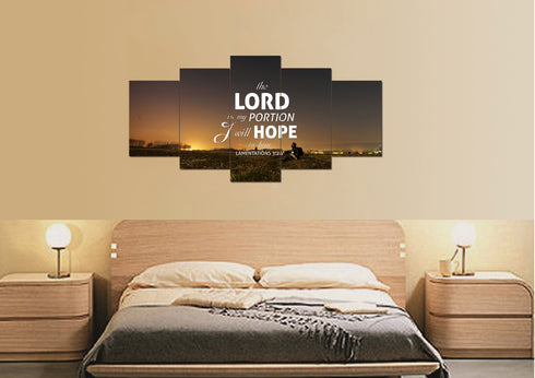 Lamentations 3:24 Canvas Wall Art Print
