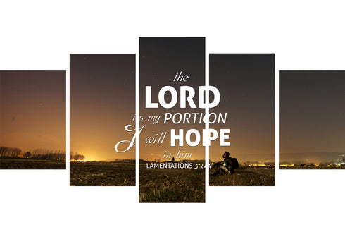 Lamentations 3:24 Canvas Wall Art Print