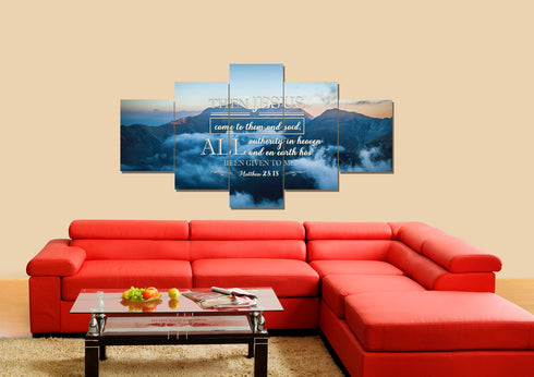 Matthew 28:18 Canvas Wall Art Print - Christian Walls